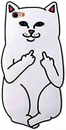 iPhone 6 Case, LliVEER Cute 3D Cartoon Iris Pocket Base Cat Silicone Soft Back Case Cover for Apple iPhone 6 6S 4.7inch White