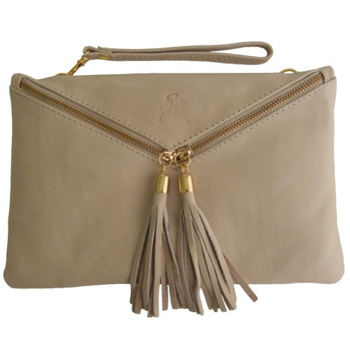 Italian Leather Clutch with Solo Classe