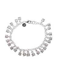 Jewelry: SWEETIE 8 Jewelry Womens Crowns Hollow Charms Sterling Silver Plated Chain Bracelet 7.5" - SWEETIE 8