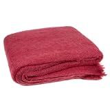 Mohair fair trade red blanket