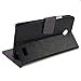 Okeler Fashion PU Leather Wallet Magnetic Flip Case Cover for Lenovo A820 A820T Black with Free Pen