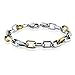 Ladies Stainless Steel Two-Tone Fancy Link title=