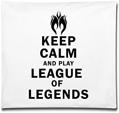 Keep Calm And Play League Of Legends Square 18 X 18 Inches Pillow Case White