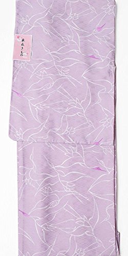 和ごころきもの屋　【春・秋　単衣着物　Ｍサイズ】国内染め洗えるちりめん単衣着物　格子織　仕立上り【Ｍ】着物　洗える着物　レディース　単衣　小紋　花柄　hppk179