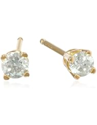 14k Gold Round-Cut Diamond (1/4 cttw, H-I Color, I1-I2 Clarity) Stud Earrings