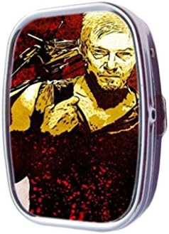 The Walking Dead Daryl Dixon Fashion Image Custom Unique Pill Case Medicine Tablet Holder two compartment Pillbox
