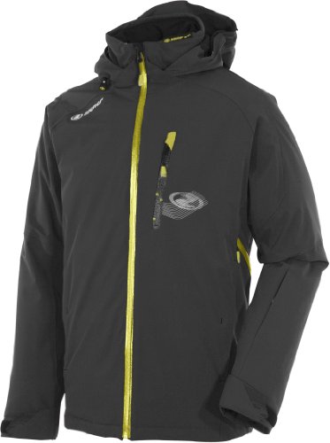 Ziener Herren Skijacke TAKU, black/sunny green, 54, 114205_12564