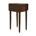 Furniture online: 27" Craftsman-Style Rich Chocolate Brown Wooden Drop Leaf Table