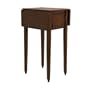 27" Craftsman-Style Rich Chocolate Brown Wooden Drop Leaf Table