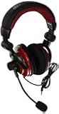 dreamGEAR Universal Elite Stereo Headphones for PS4, PS3, Xbox 360, Wii, WiiU and PC - Black/Red