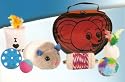 Cat Toy Set 7 pce in Heart Shaped Bag