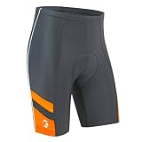 Tenn Mens 8 Panel Cycling Shorts with Professional Moulded Pad - Hi-Viz Orange