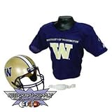 Washington Huskies NCAA Football Helmet and Jersey Set