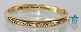 Disney Couture When You Wish Upon A Star Hinged Bangle (Platinum Plated Or 14K Gold Plated) -- We DO NOT Ship To Australia And Japan , 14K Gold Plated Disney Couture When You Wish Upon A Star Hinged Bangle (Platinum Plated Or 14K Gold Plated) -- We DO NOT Ship To Australia And Japan , 14K Gold Plated