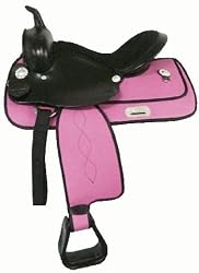 16" Pink, Purple, or Lime Green Synthetic Western Saddle