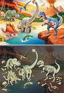 41JzhmKV9LL Age of Dinosaur Glow in the Dark 100 Piece Puzzle