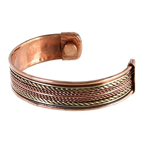 Earth Therapy - Pure Copper Magnetic Therapy Rope Inlay Bracelet For Men and Women - Arthritis Relief from Earth Therapy
