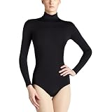 Capezio Women's Turtleneck Long Sleeve Leotard,Black,X-Large