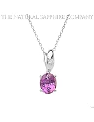 1.22ct. Natural Untreated Purple Sapphire Pendent with 1 Diamond 0.02ct. total