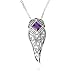 Sterling Silver Celtic Square-Shaped Amethyst Pendant, 18.5