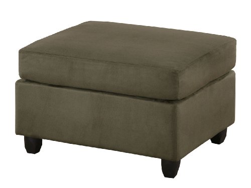 Bobkona Microfiber Ottoman, Sage