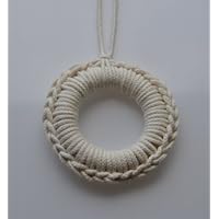 Nursing Necklace from Organic Cotton. Safe Teething. White Cotton Breastfeeding Necklace by Barin Toys
