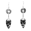 Sterling Silver Black Onyx Earrings - Size: 58mm