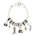 Silver Black Shopping Theme Designer Style Charm Bracelet Fashion Jewelry
