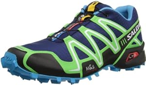 Salomon Men's Speedcross 3 Trail Running,Lake/Fluo Green/Fluo Blue,10.5 M US