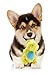 goDog Dinos T-Rex Tough Plush Dog Toy with Chew Guard Technology, Yellow, Small