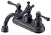 Danze D306257BS Opulence Double-Handle Centerset Lavatory Faucet, Black Satin