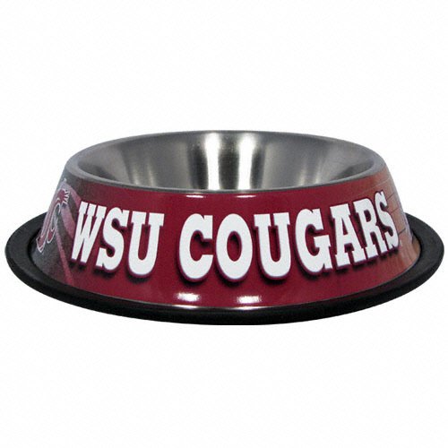 Washington State Cougars Stainless Steel Dog Bowl