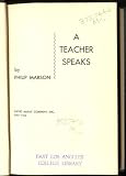 A teacher speaks