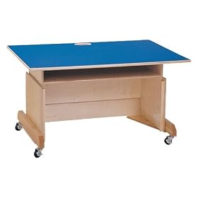 COMPUTER TABLE - 60 INCH - BLUE by CutieBeauty jc