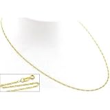10K Gold Figaro Link Chain Necklace Pendant Jewelry 18