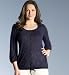 Portfolio 34 Sleeve Drawstring Hem Jersey Top