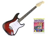 New York Pro Electric Guitar, Red Burst with Bonus ROCK Book, CD, DVD Package