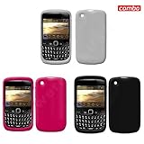 BlackBerry Gemini 8520/Curve 8530 Trans. Clear Silicon Skin Case+ Trans. Ho ....