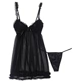 Cinema Etoile Women's Point D'Espirit Ruffle Babydoll - 614339