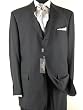 Made in Italy Nicoletti Couture Men Suits 3 Button Wool 150's Flat Front Pants Charcoal Made in Italy Nicoletti Couture Men Suits 3 Button Wool 150's Flat Front Pants Charcoal