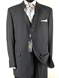 Made in Italy Nicoletti Couture Men Suits 3 Button Wool 150's Flat Front Pants Charcoal