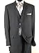 Made in Italy Nicoletti Couture Men Suits 3 Button Wool 150's Flat Front Pants Charcoal