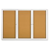 Quartet Enclosed Cork Indoor Bulletin Board, 6 x 4 Feet, Aluminum Frame (2367)