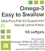 Omega-3 'Easy to Swallow' Ultra-pure Fish Oil Supplement Natural Lemon Flavor