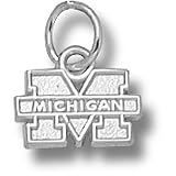 Univ Of Michigan M Michigan 1/4 Pendant (Silver)