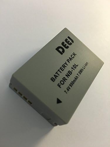 DEEJ Replacement Rechargeable Battery for Canon NB-10L and Canon PowerShot G1 X, G3 X, G15, G16, SX40 HS, SX50 HS, SX60 HS