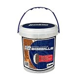 Franklin Sports Ball Bucket with 12 Official Baseballs