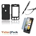 Black Durable Hard Protector Cover Case + LCD Screen Protector skin shield for LG KP500 Cookie + FREE SF Planet Neckstrap !