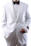 Mens Single Breasted Two Button White Tuxedo