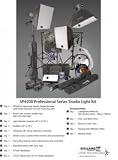 SP4200 Professional Portrait Studio Kit - 3 Studio Flash/Strobe, Boom stand, 3 softboxes, 3 backdrops, backdrop stand wireless